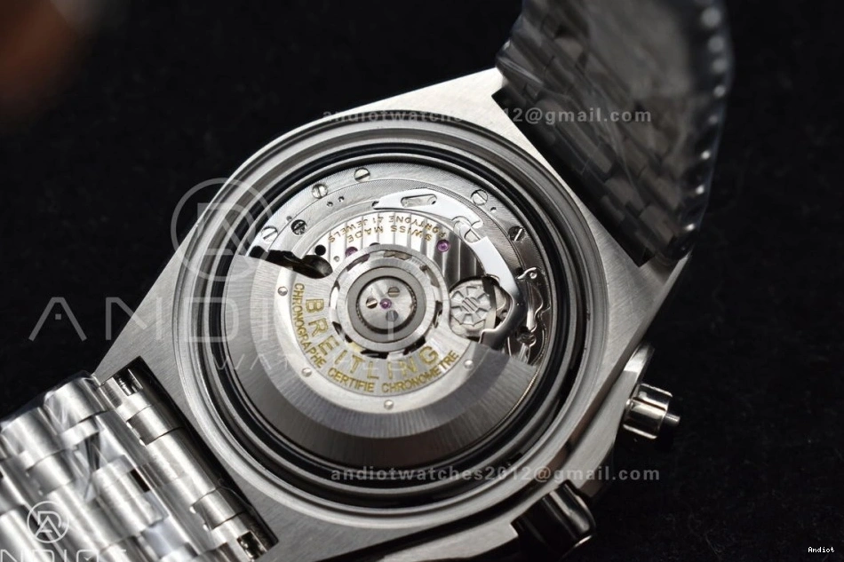 Black A7750 on SS 1:1 Chronomat Dial 44mm Edition BLSF Best B01 SS Bracelet 1105